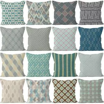 Простая геометрическая ретро наволочка для украшения общежития, офиса, гостиной, дома, наволочка 40x40cm