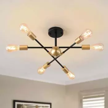 Простая гостиная спальня столовая кабинет ретро промышленная ветровая железная люстра 6 headlamps