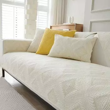 Простая хлопковая подушка для дивана, универсальная нескользящая ткань для всех сезонов, чехол для дивана из чистого хлопка, чехол для подушки сиденья 70*70cm