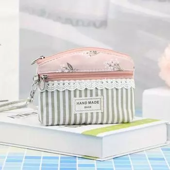 Простая холщовая хлопковая сумка на молнии, сумка для ключей с монетами, карман для денег, женский и мужской ручной кошелек для монет, маленький кошелек для детей