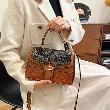 Простая и элегантная женская сумка в винтажном стиле, маленькая квадратная сумка, высокое чувство сумки tirossada, новая