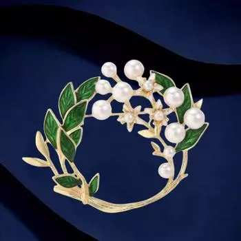 Простая и атмосферная брошь «Жасмин» для женщин, свежий нишевый дизайн, корсаж, булавка для пальто, аксессуары для осени и зимы Electroplated real gold