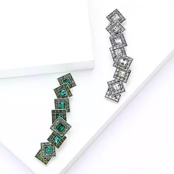 Простая и изысканная геометрическая брошь из сплава со стразами, персонализированные и креативные мужские и женские костюмы, свитера, корсажи, ювелирные изделия