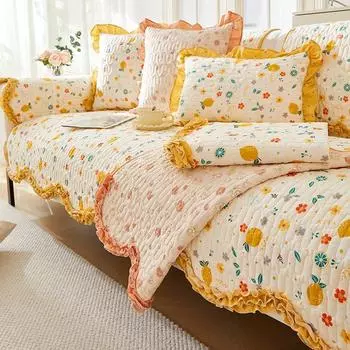 Простая и легкая роскошная диванная подушка, четырехсезонная хлопковая художественная Нескользящая хлопковая подушка для сиденья, универсальная современная чехла для дивана, чехол для полотенец 70*70cm