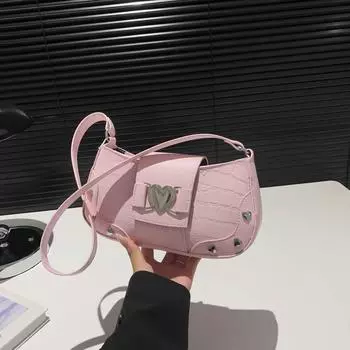 Простая и модная маленькая сумка через плечо для женщин 2024 года, летний новый нишевый дизайн, корейская маленькая квадратная сумка, повседневная сумка-мессенджер чёрный