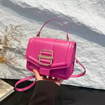 Простая и модная персонализированная женская сумка 2024 года, осень и зима, новая нишевая портативная сумка через плечо, ретро-текстура, сумка-мессенджер чёрный