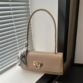 Простая и модная повседневная сумка через подмышку, повседневная ретро маленькая квадратная сумка 2024 года, новая модная тенденция, сумка через плечо, женская сумка чёрный