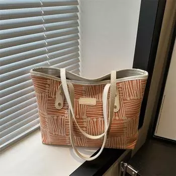 Простая и модная сумка большой вместимости для поездок на работу, летняя новая модная повседневная сумка-тоут, повседневная и модная сумка через плечо