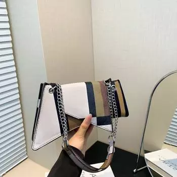 Простая и модная сумка через плечо 2024 года, летняя новая корейская версия сумки через плечо в иностранном стиле, простая маленькая квадратная сумка синий