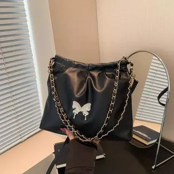 Простая и модная сумка через плечо для поездок на работу, популярная маленькая сумка в этом году, женская сумка-мессенджер 2024 года, новый нишевый дизайн чёрный