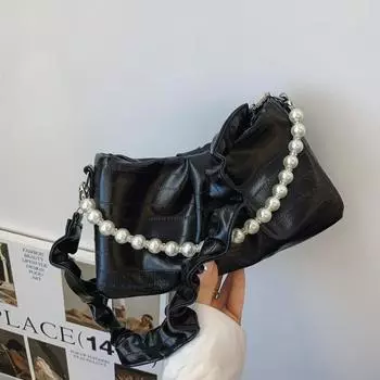 Простая и модная сумка через плечо для женщин 2024 года, летняя нишевая модная маленькая квадратная сумка, модная ретро-сумка-мессенджер, сумка через плечо чёрный