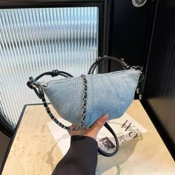 Простая и модная сумка-мессенджер для поездок на работу Простая и модная сумка через плечо 2024 года, новинка лета, простая и модная сумка через плечо чёрный