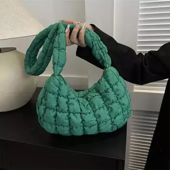 Простая и модная сумка подмышкой 2024 года, новая простая и модная сумка через плечо, женская сумка-тоут в стиле ретро большой вместимости белый