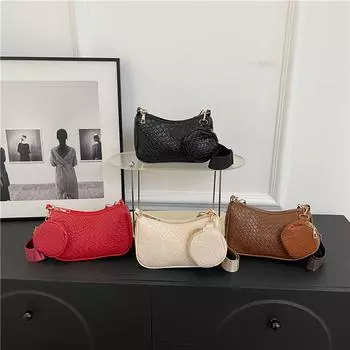 Простая и модная сумка подмышкой Повседневная и модная сумка большой вместимости Персонализированная маленькая квадратная женская сумка через плечо