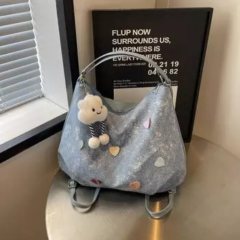 Простая и модная сумка-тоут большой вместимости, летняя новая сумка через плечо 2024 года, простая и модная сумка-мессенджер Without pendant