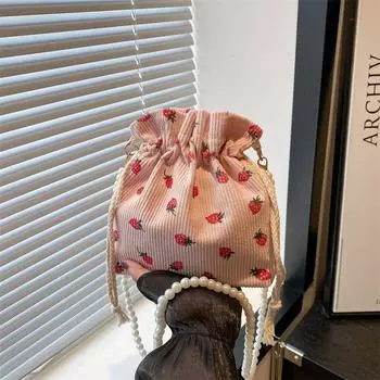 Простая и модная сумка-ведро, сумка-мессенджер, популярная повседневная сумка, женская сумка, летняя новая повседневная сумка через плечо 2024 года чёрный