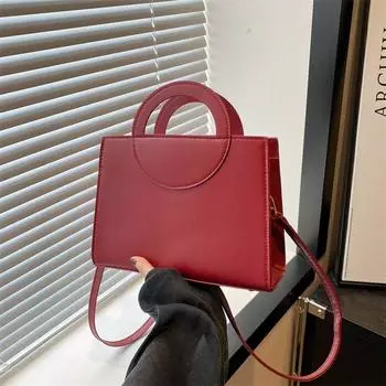 Простая и модная сумка женская новинка 2024 года, простая сумка через плечо, модная маленькая квадратная сумка, повседневная сумка-мессенджер чёрный