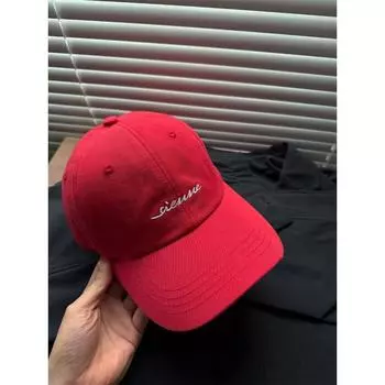 Простая и Модная Универсальная Бейсболка с Вышивкой Букв Женская Парная Повседневная Кепка с Козырьком для Большой Головы Новая Шляпа Adjustable