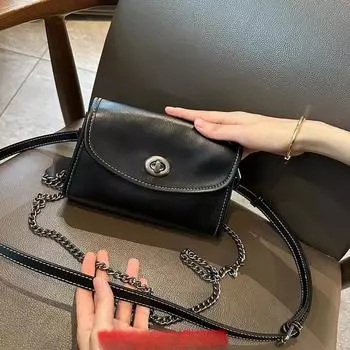 Простая и модная весенне-летняя элегантная высококачественная маленькая сумка на цепочке из натуральной кожи женская сумка легкая мягкая кожаная сумка через плечо