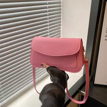 Простая и модная вместительная сумка-мессенджер, маленькая квадратная сумка, летняя новая популярная ретро-сумка через плечо чёрный