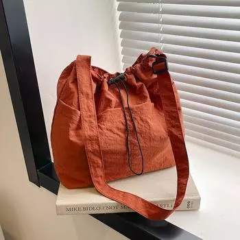 Простая и модная вместительная сумка-тоут для женщин 2024 года, новая повседневная сумка-мессенджер для улицы и поездок на работу чёрный