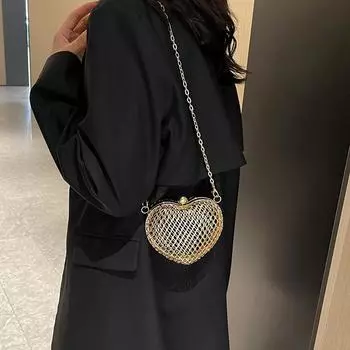 Простая и модная женская сумка через плечо для поездок на работу 2024 года, новый тренд лета, модная ретро-сумка-мессенджер, простая сумка для любви серебряный