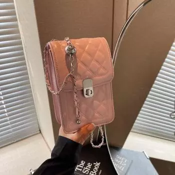 Простая и модная женская сумка для поездок на работу 2024 года, новая летняя модная сумка для мобильного телефона, модная повседневная сумка-мессенджер, маленькая квадратная женская сумка чёрный