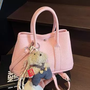 Простая и повседневная сумка-ведро для поездок на работу, универсальный дизайн, однотонная сумка через плечо жёлтый