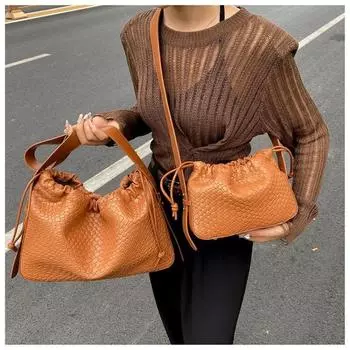 Простая и повседневная женская сумка-тоут большой вместимости с диагональю, новинка 2023 года, осенняя модная сумка-тоут, элитная сумка на плечо