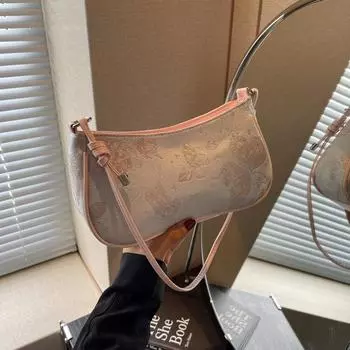 Простая и стильная женская сумка 2024 года, летняя новая повседневная модная сумка через плечо, сумка-мессенджер для поездок на работу и дальних поездок, женская серебряный