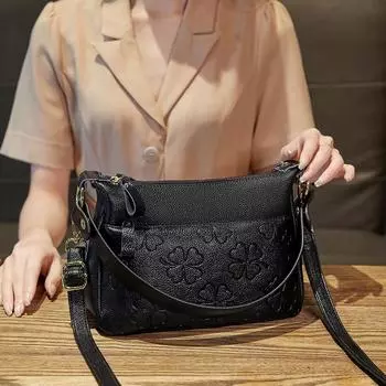 Простая и удобная в использовании, вместительная сумка на одно плечо и сумка через плечо для женщин чёрный