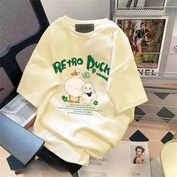 Простая и универсальная милая женская футболка, летняя свободная женская футболка с круглым вырезом и коротким рукавом, корейский топ с буквенным принтом onesize розовый