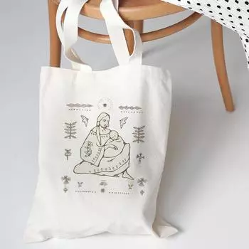 Простая и универсальная женская холщовая сумка на плечо с мультяшным принтом, женская сумка для покупок из хлопчатобумажной ткани, продуктовая сумка для девочек, школьная 24*26cm