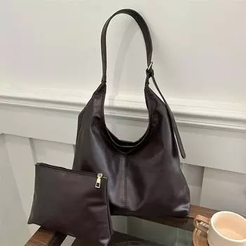 Простая и вместительная повседневная сумка через плечо, мягкая поверхность, высококачественный темперамент, сумка для поездок на работу, модная женская сумка.