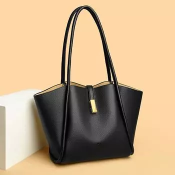 Простая и вместительная сумка-тоут, женская модная сумка для поездок на работу, кожаная текстура, сумка через плечо, сумка для матери и ребенка. серый