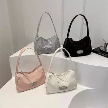 Простая и высококачественная сумка подмышкой на лето, новая ретро-текстура для поездок на работу, легкая роскошная повседневная сумка на одно плечо в форме полумесяца