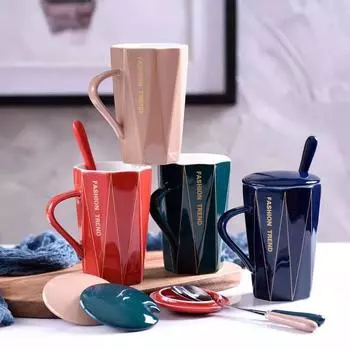 Простая индивидуальная чашка в скандинавском стиле, керамическая чашка для воды, чашка для молока, чашка для завтрака, большая вместимость