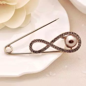 Простая искусственная жемчужина большая булавка женский свитер кардиган одежда куртка аксессуары универсальная брошь брошь корейская пуговица булавка