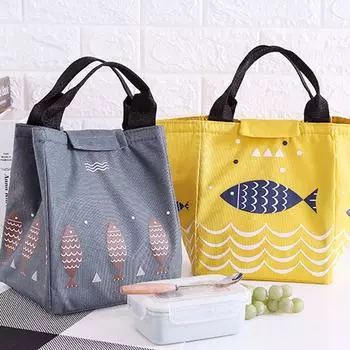 Простая изолированная сумка Bento, прочная изоляционная сумка из алюминиевой фольги для кемпинга на открытом воздухе светло-серый