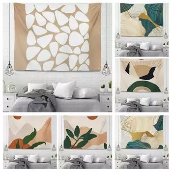 Простая картина с изображением растений Декоративный гобелен Домашняя стена Гостиная Офис Декоративный гобелен 100x75cm
