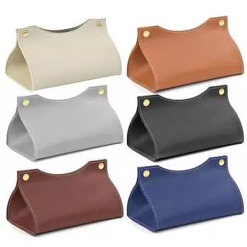 Простая коробка для салфеток из искусственной кожи, настольный держатель для салфеток, складной чехол для домашнего офиса, водонепроницаемый, пылезащитный, органайзер для хранения бумажных полотенец