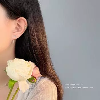 Простая корона, проволока для ушей, женская индивидуальность, ниша, стиль, серьги, серьги, серьги