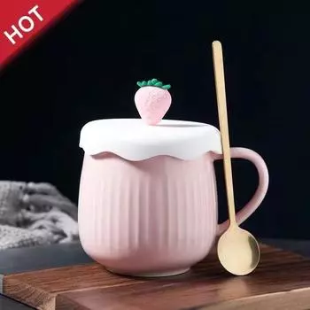 Простая кружка с фруктовым элементом, прекрасная личность, керамическая чашка, кофейная чашка, чашка для молока, чашка для воды, набор для питья