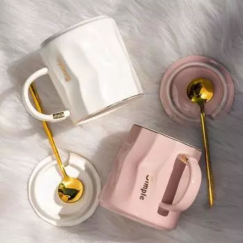 Простая кружка в скандинавском стиле, керамическая чашка для воды, кофейная чашка, чайная чашка, 400 мл, чашка для воды, чашка для завтрака