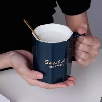 Простая кружка в скандинавском стиле, креативная керамическая чашка, кофейная чашка, чашка с молоком, чашка для завтрака