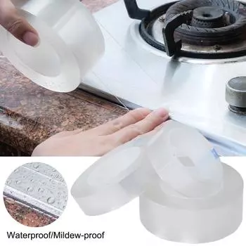 Простая кухонная прозрачная лента для раковины, самоклеящаяся, устойчивая к плесени, для ванной комнаты, высококачественная водонепроницаемая популярная щелевая лента для унитаза 1 шт. 0.5mm*20mm*3m