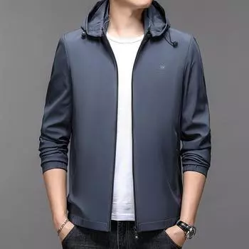 Простая куртка с капюшоном, мужская, новая осенняя корейская версия повседневного пальто, модный мужской топ, бейсбольный костюм для мужчин M170