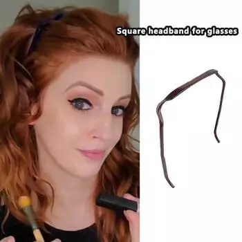 Простая квадратная повязка на голову в форме солнцезащитных очков, нескользящая, однотонная, невидимая, для женщин и девочек, фиксированная прическа, инструмент для украшения 14CM