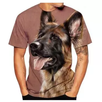 Простая летняя футболка с короткими рукавами и уличным фонарем с принтом человека, хорошего друга, собаки, модная и веселая футболка XS