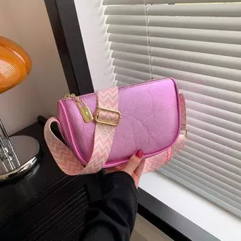 Простая летняя новая модная популярная сумка через плечо в иностранном стиле, маленькая квадратная женская повседневная простая сумка-мессенджер для женщин чёрный